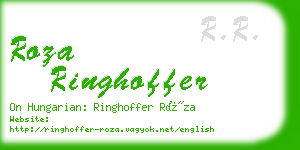 roza ringhoffer business card